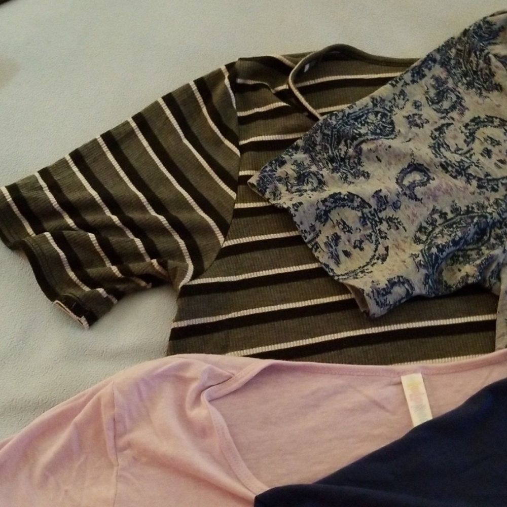 Five Lularoe Perfect Tees, 2XL
